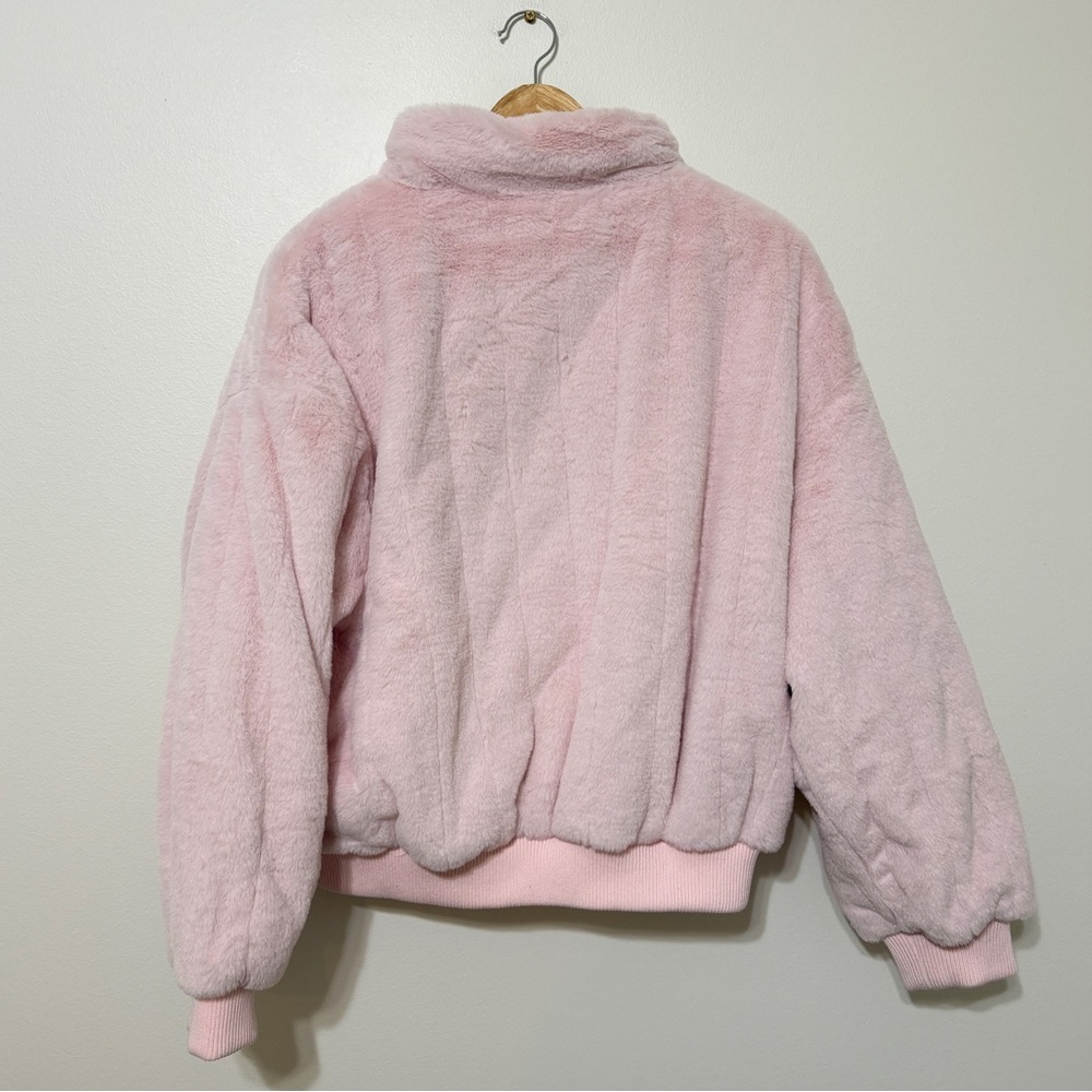 OFFLINE By Aerie Fur Full Zip Jacket Pink Size Medium Soft - Picture 7 of 8